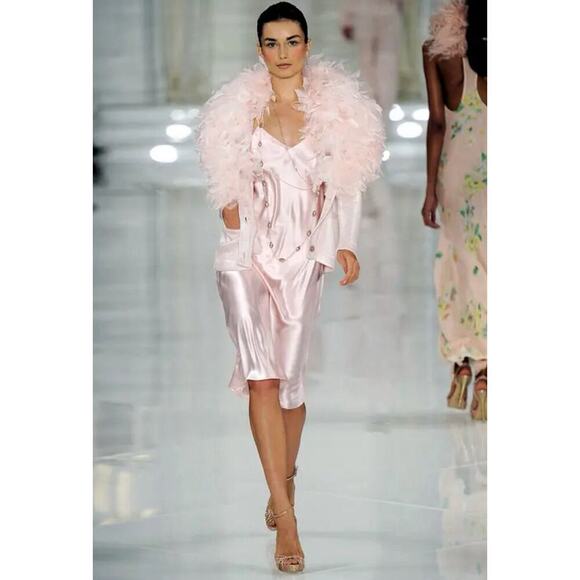Ralph Lauren Collection Pink Silk Slip Dress Runway 2012 Sleeveless Mini NWT 4 S - Picture 1 of 11